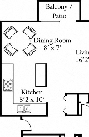 Two Bedroom One Bathroom